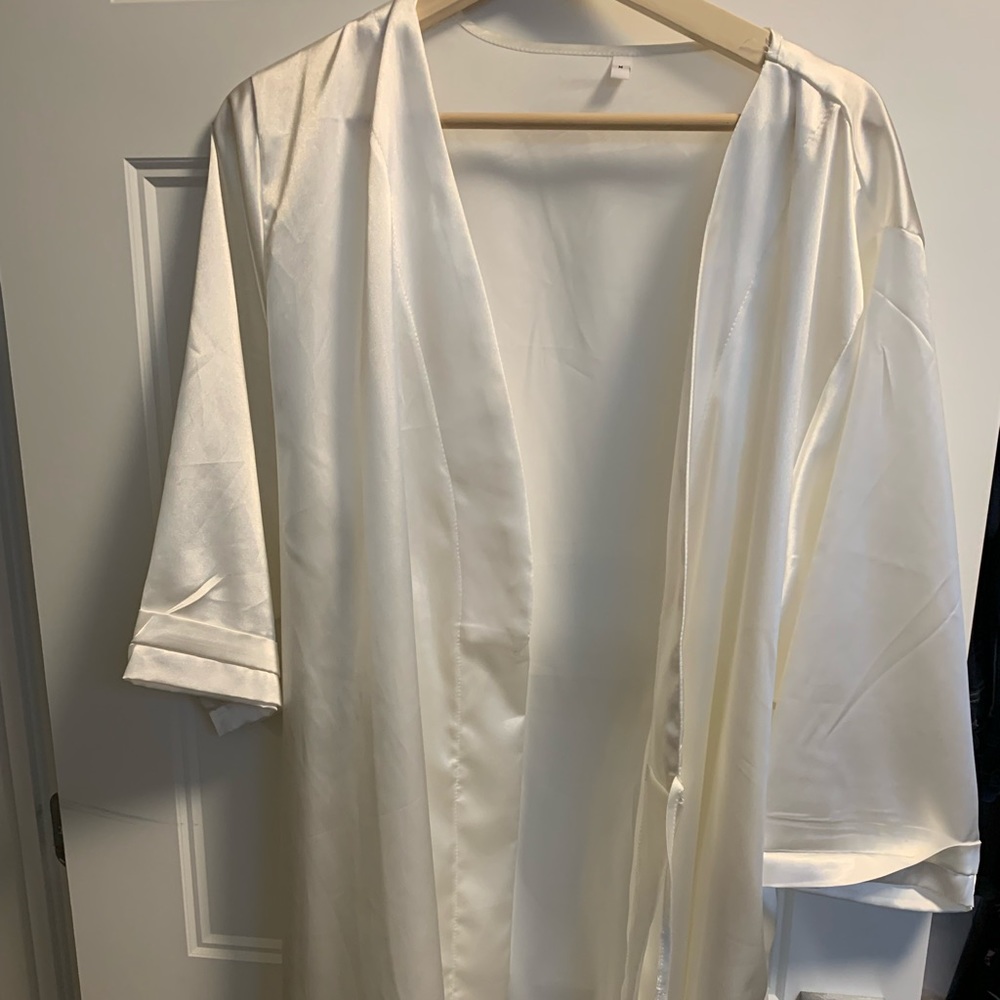 White Satin Robe